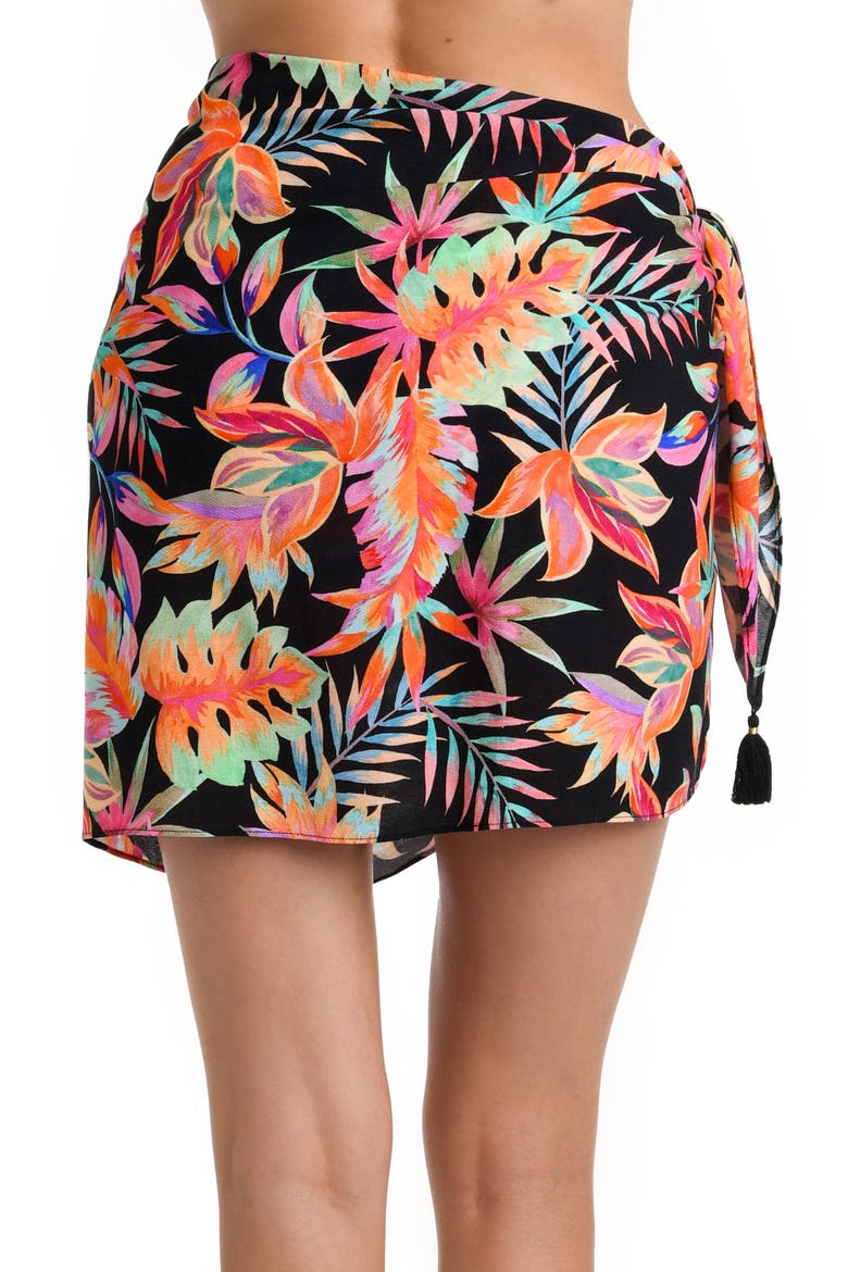 Short Cover-Up Pareo, Alternate, color, BLACK