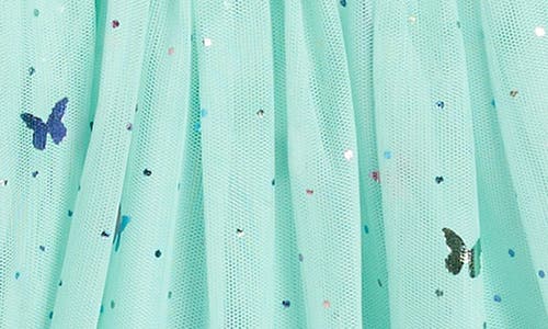Zunie Kids' Sequin Butterfly Flutter Sleeve Tulle Dress