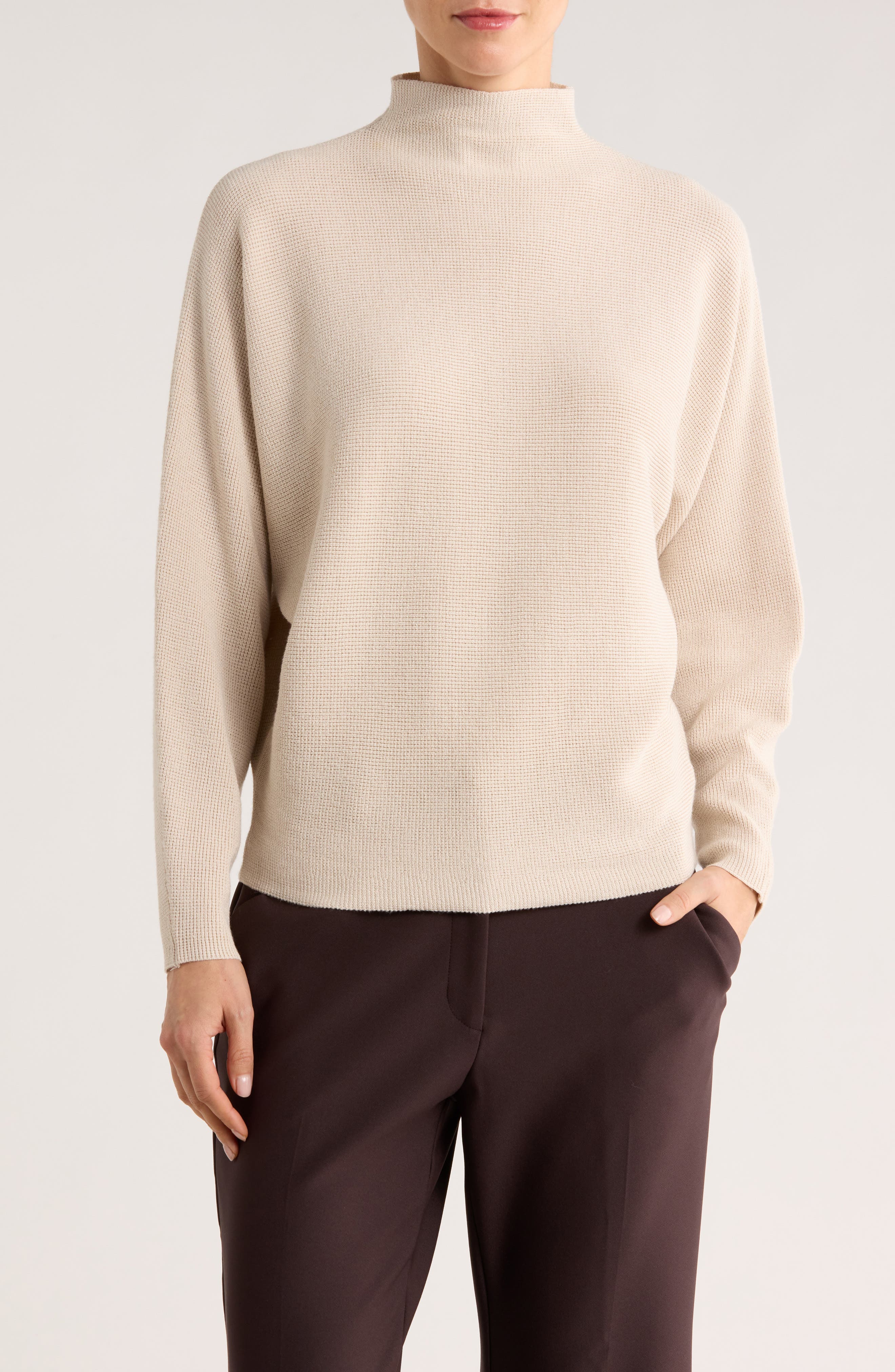 CYRUS Funnel Neck Dolman Sleeve Sweater