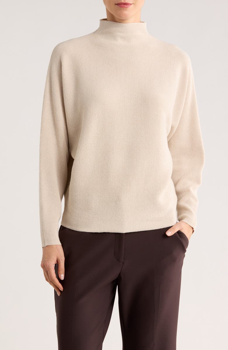 CYRUS Funnel Neck Dolman Sleeve Sweater, Main, color, Pumice Heather