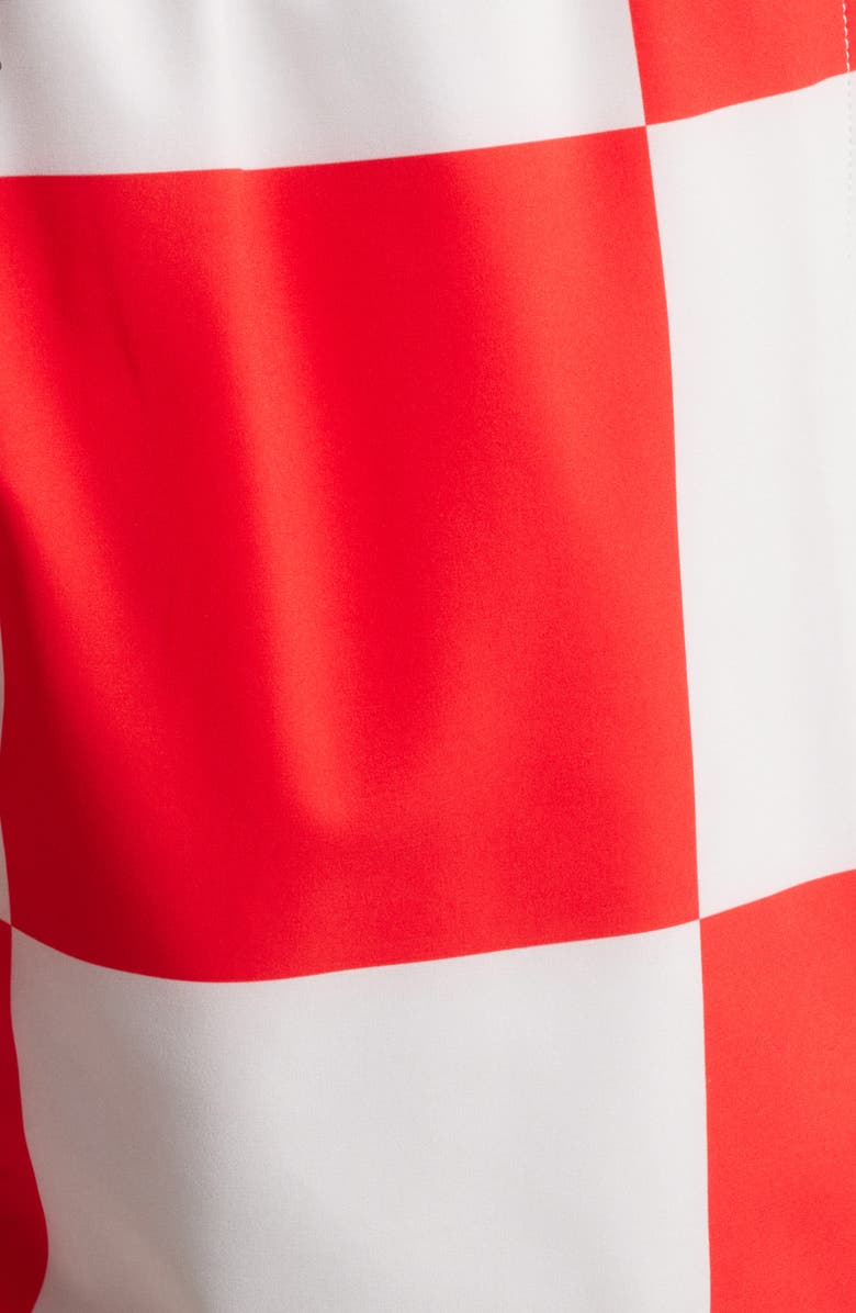 MAVRANS Victory Lap Waterproof Swim Trunks, Alternate, color, Red/White