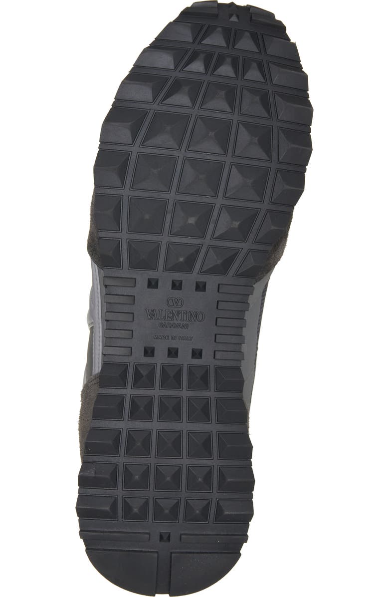 Valentino Garavani VLOGO Mixed Media Sneaker, Alternate, color, Grigio/ Graphite/ Violet