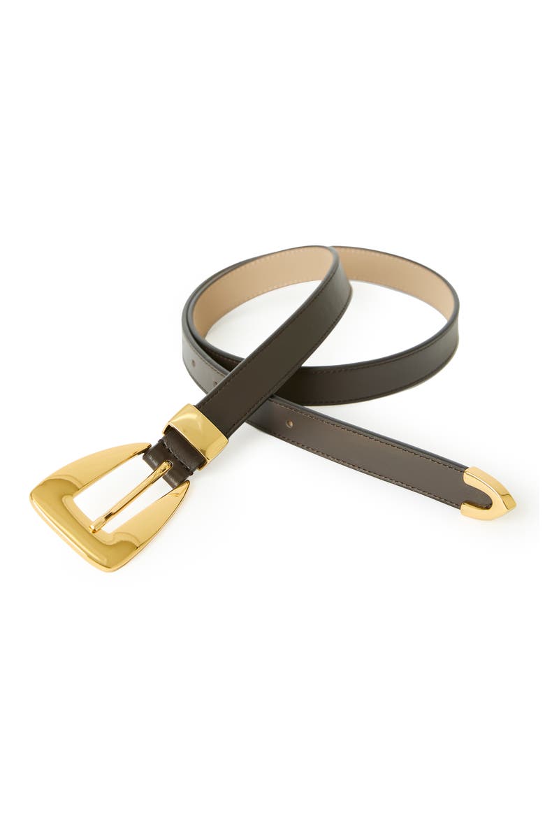 Briar Leather Belt, Alternate, color, ESPRESSO GOLD