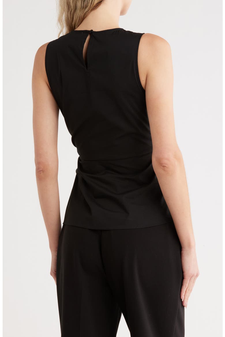 Twist Front Sleeveless Top, Alternate, color, BLACK