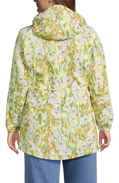 Lands' End Squall Packable Waterproof Raincoat In Green