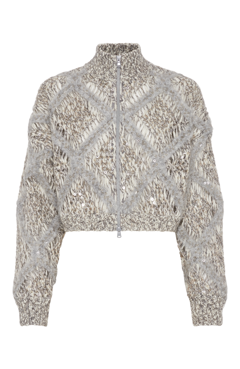 Brunello Cucinelli Dazzling Embroidery cardigan, Main, color, 