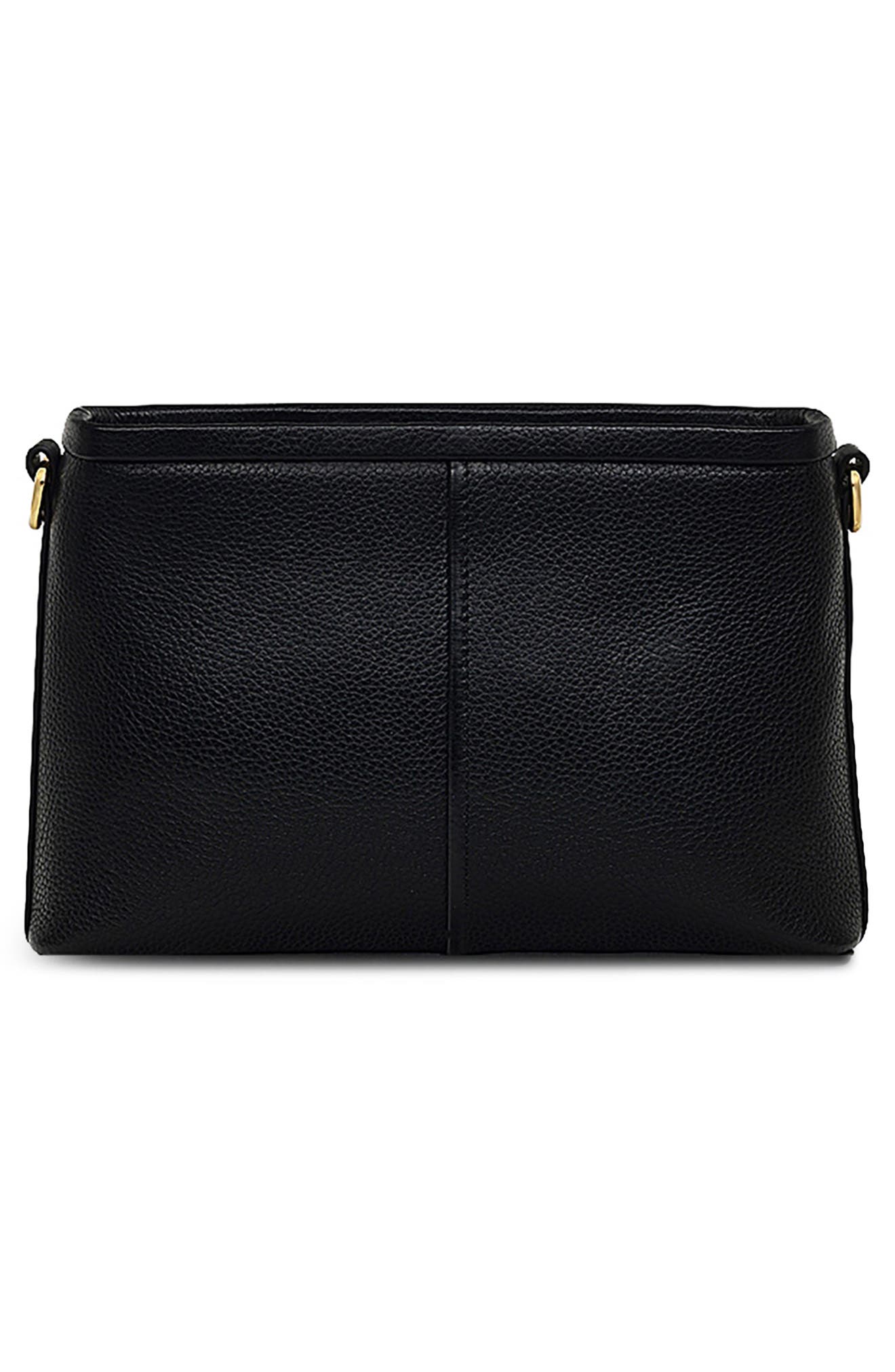 Radley Floral Street Raised Leather Shoulder Bag, Alternate, color, Black