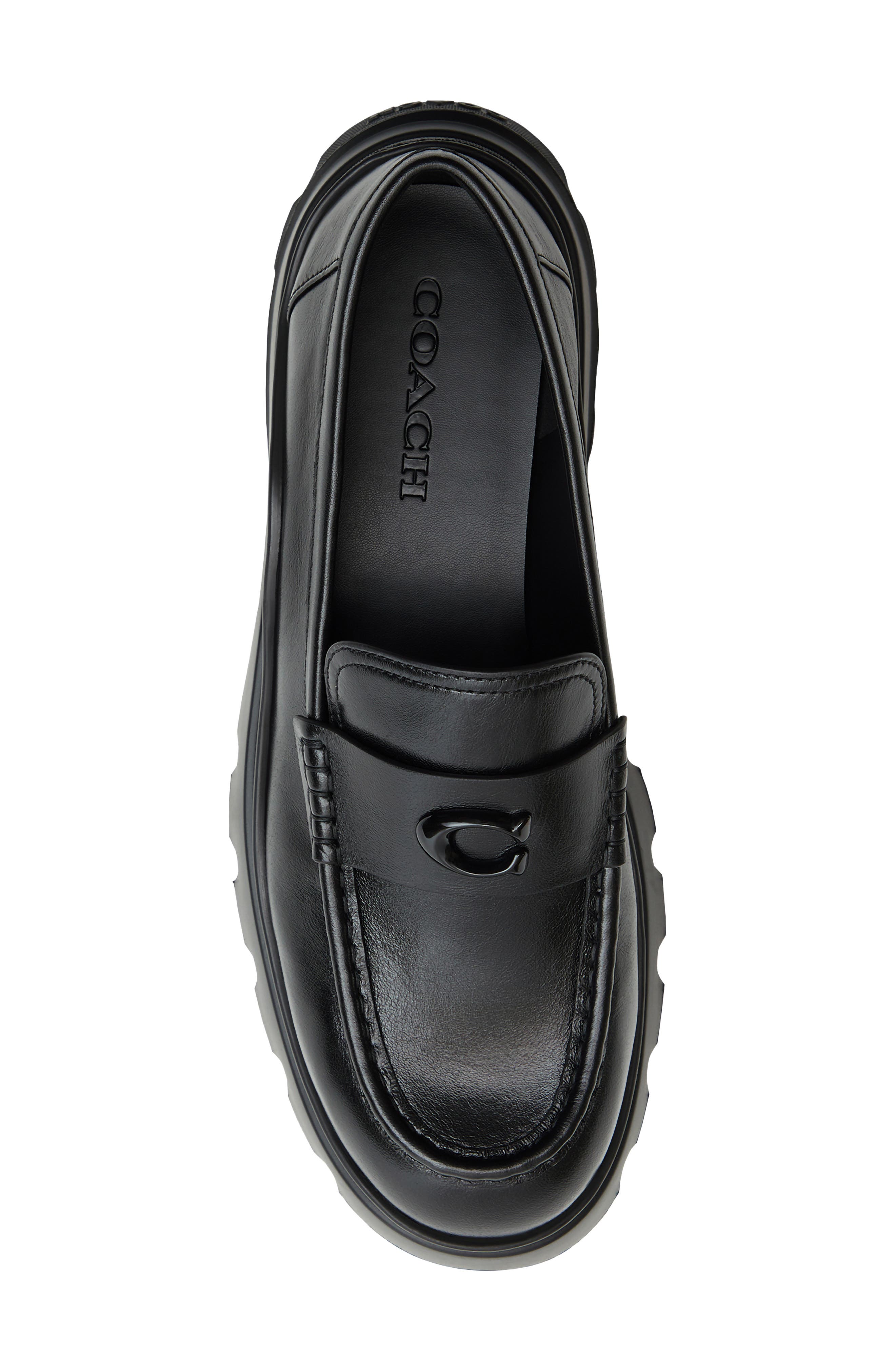 Sport Leather Loafer, Alternate, color, BLACK