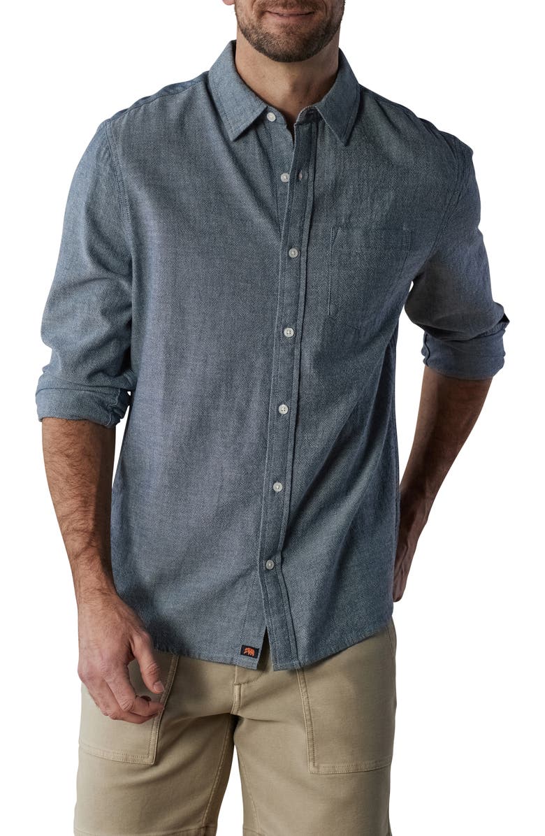 The Normal Brand Lived In Cotton Button-Up Shirt, Main, color, 