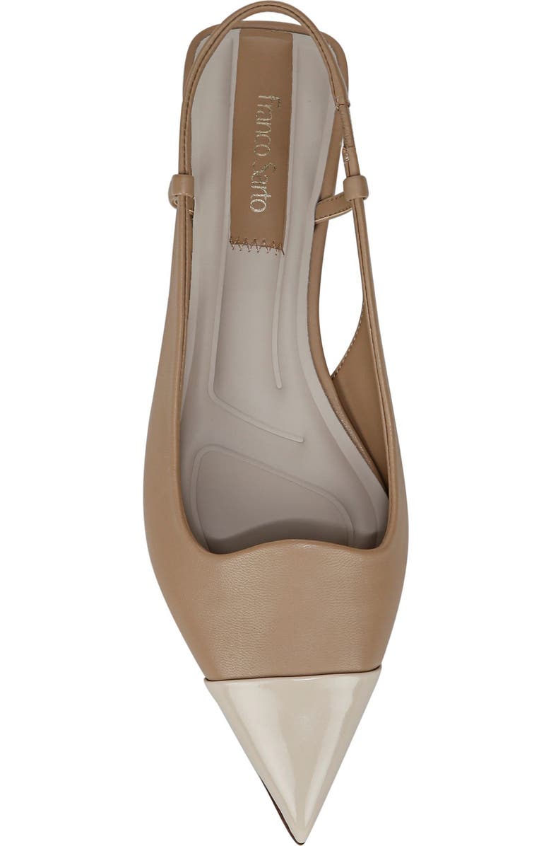 Franco Sarto Palmira Slingback Pointed Toe Pump - Wide Width Available, Alternate, color, Beige