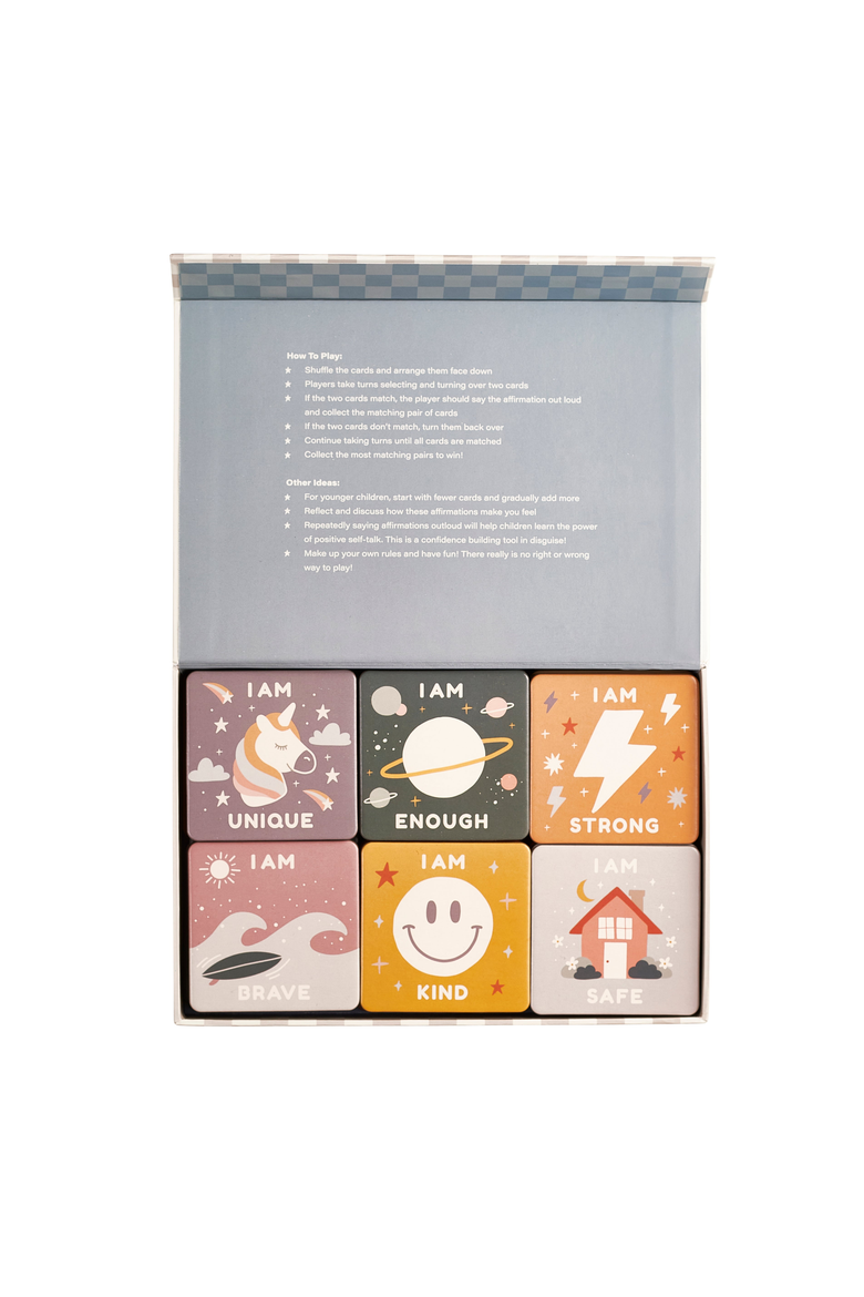 Affirmations Memory Matching Game, Alternate, color, Multicolor