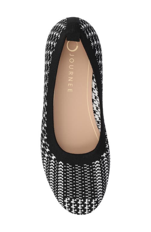 Journee Collection Tru Comfort Foam Maryann Flat In Black/white