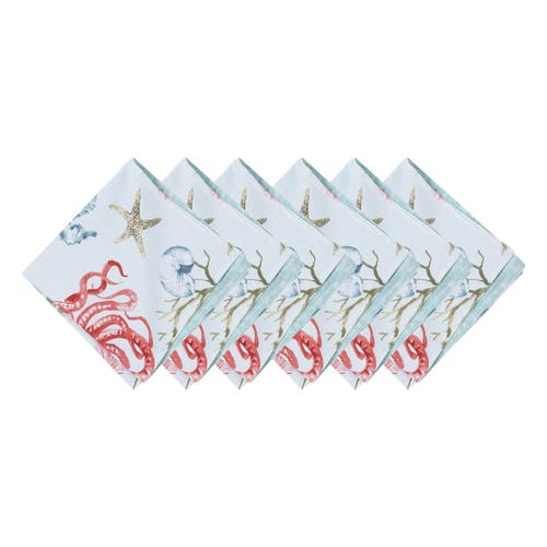 C & F Home C&f Home Behari Cotton Reversible Napkin Set Of 6 In Blue