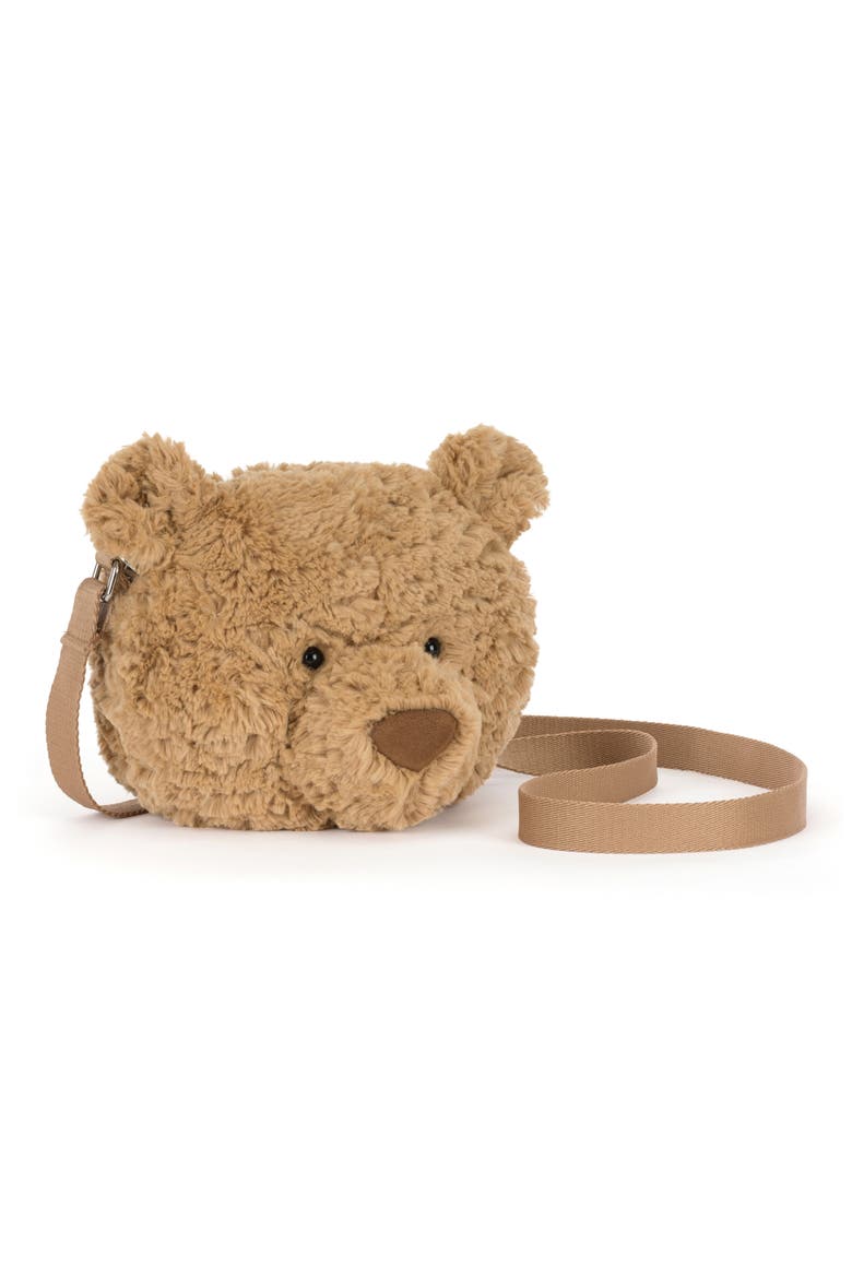 Kids' Bartholomew Bear Plushie Shoulder Bag, Main, color, BROWN