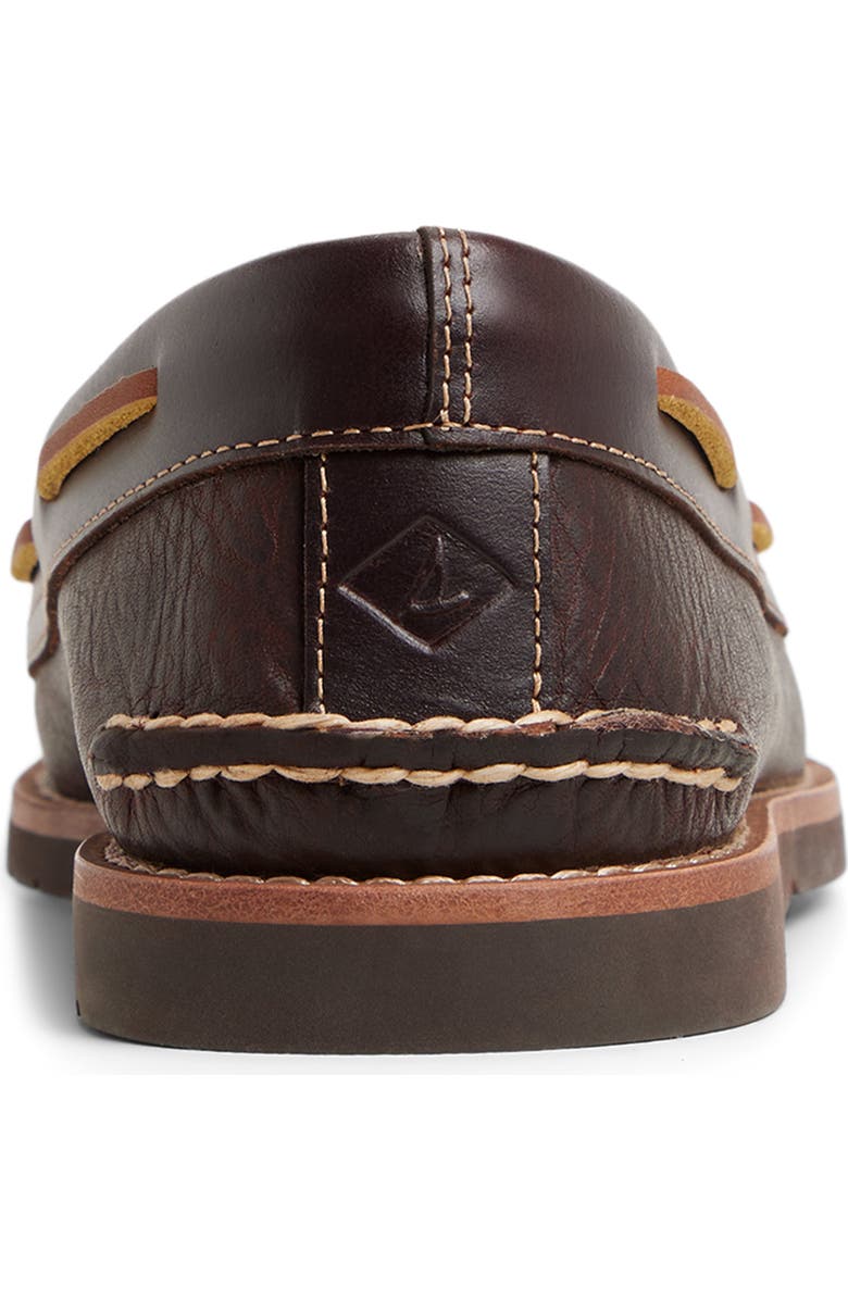 Sperry Authentic Original<sup>™</sup> 2-Eye Ripple Boat Shoe, Alternate, color, Amaretto