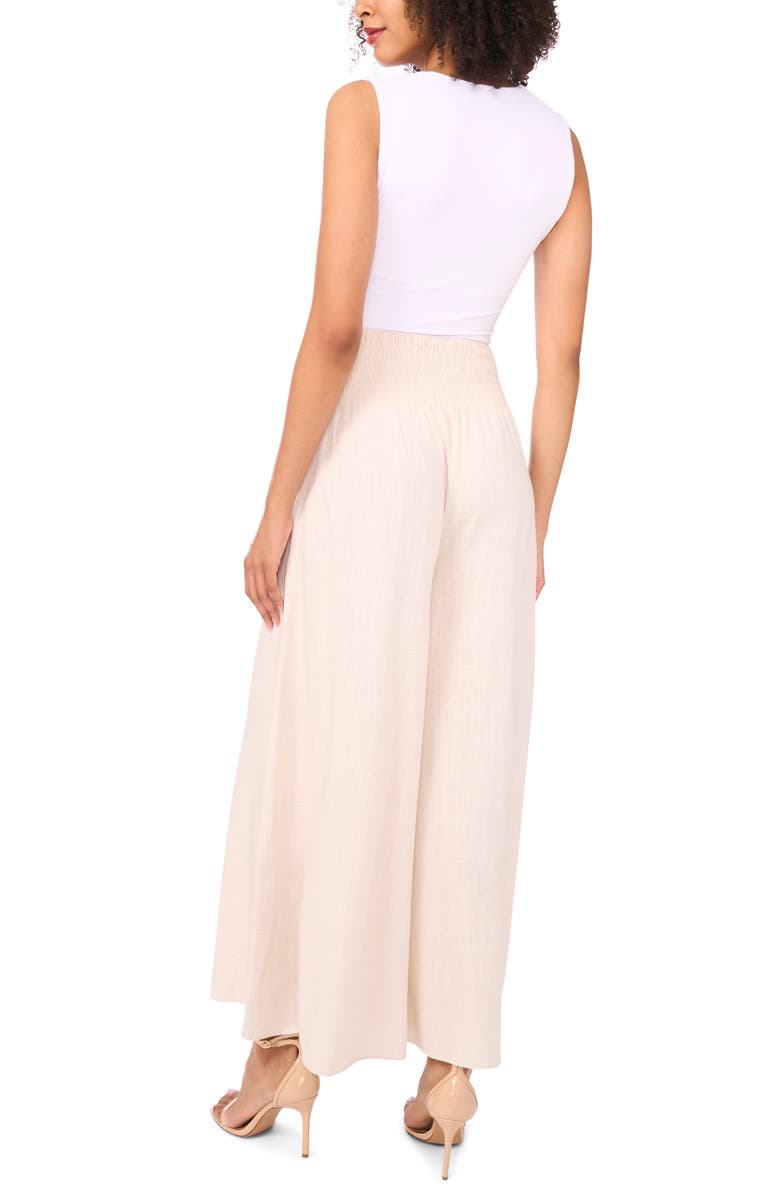 Vince Camuto Smocked Waist Wide Leg Pants, Alternate, color, 