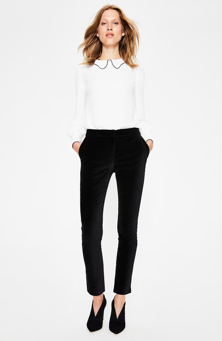 Boden Slim Stretch Cotton Velvet Pants, Alternate, color,