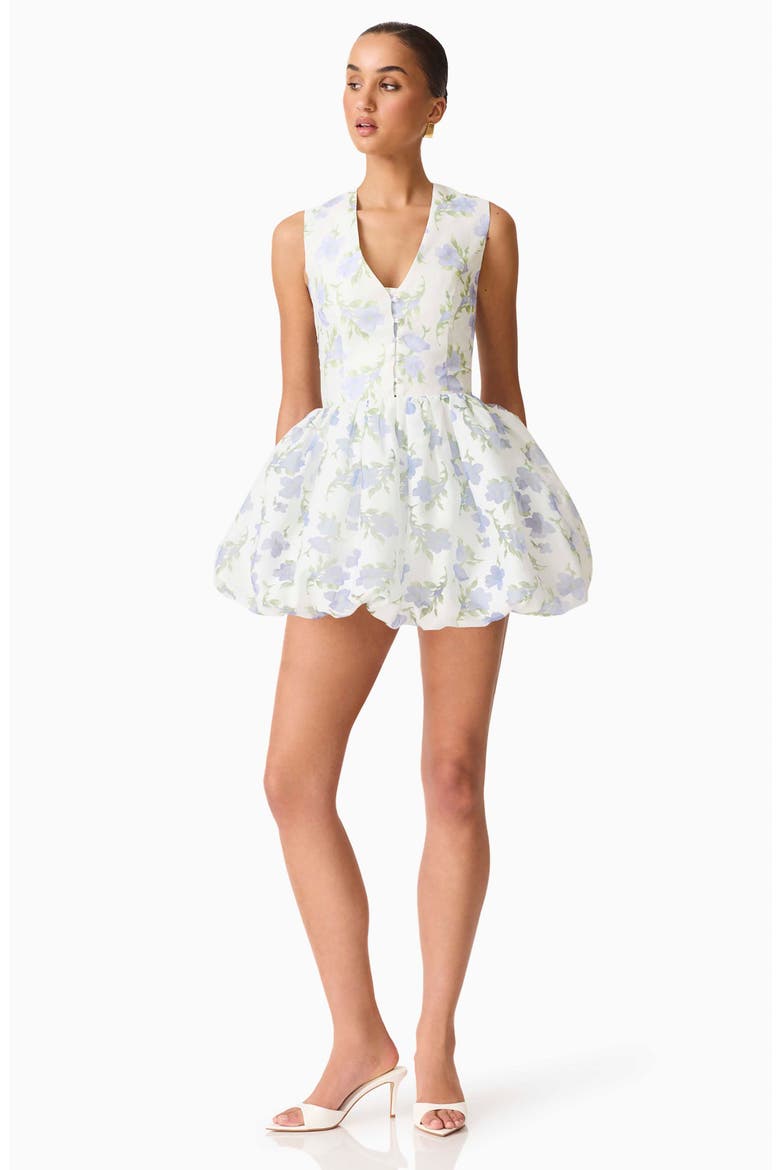 Cleo Bubble Minidress, Alternate, color, IVORY FLORAL PRINT