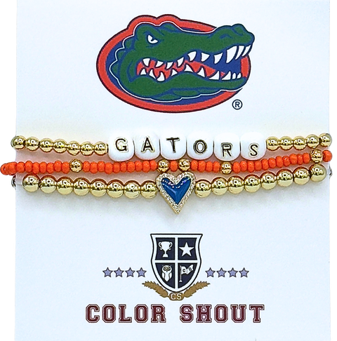 University of Florida Love My College Bracelet Stack