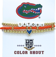 Color Shout University of Florida Love My College Bracelet Stack