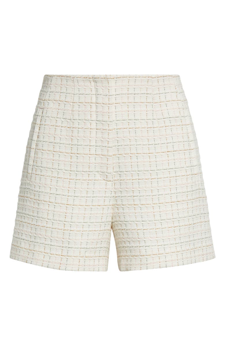 Veronica Beard Jazmin Cotton Tweed Shorts, Alternate, color, Ivory Multi