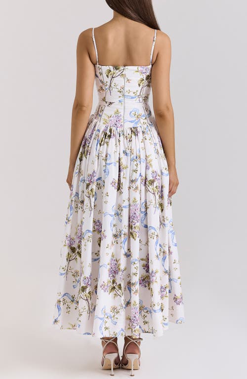 Shop House Of Cb Ysabella Floral Maxi Sundress In Off White Floral Print