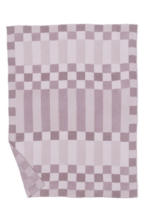 Barefoot Dreams Cozychic Checkerboard Throw Blanket In Pink