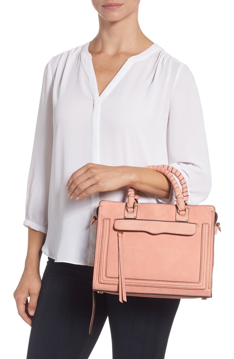 Rebecca Minkoff Medium Bree Leather Satchel, Alternate, color,