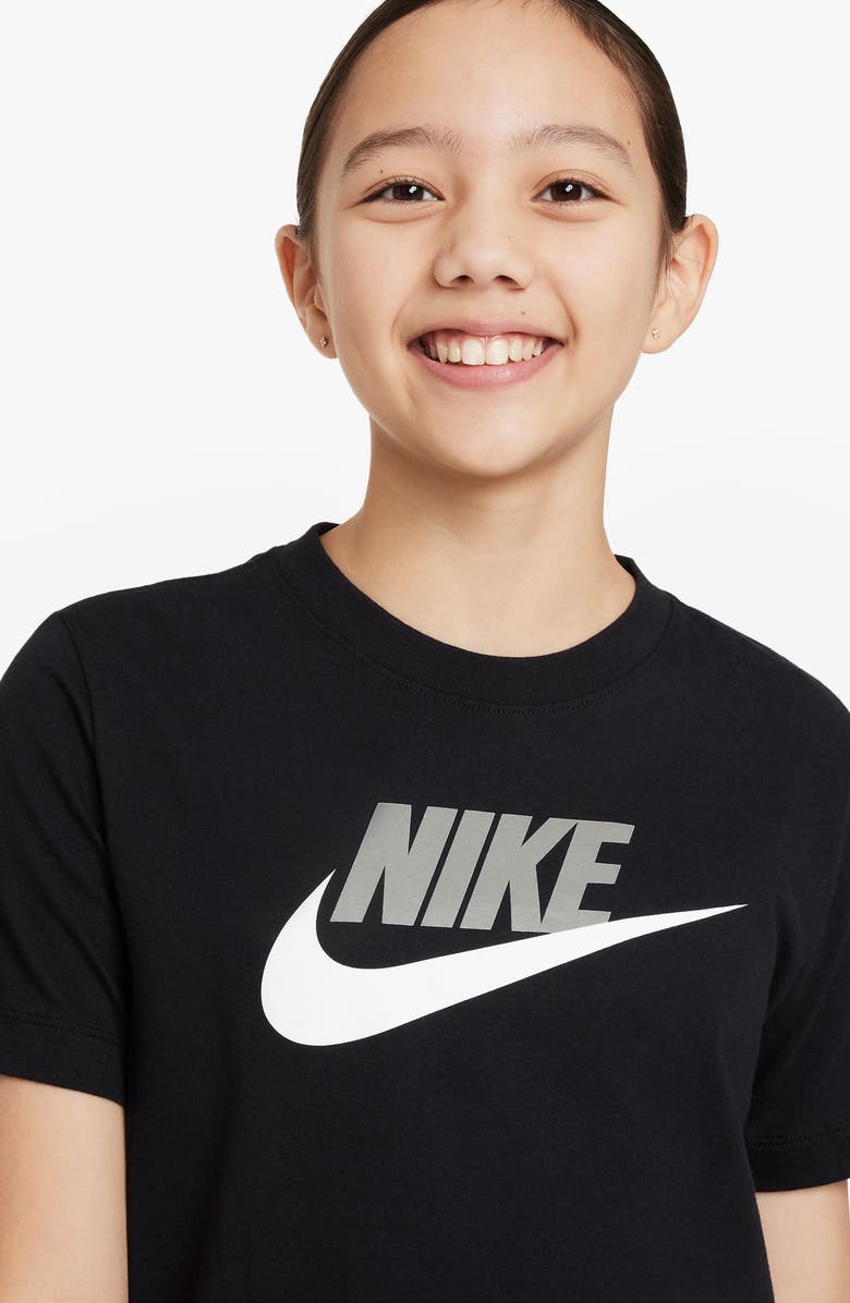 Nike Kids' Sportswear Cotton Graphic T-Shirt, Alternate, color, 010 Black