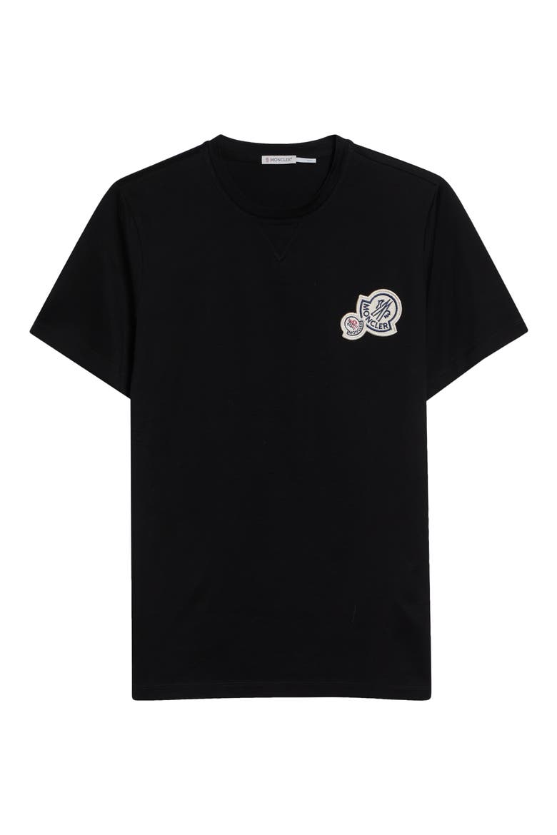 Logo Embroidered Cotton T-Shirt, Main, color, BLACK