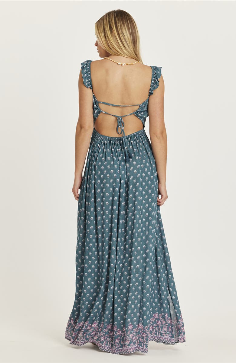 Amuse Society Shanti Maxi Dress, Alternate, color, Teal