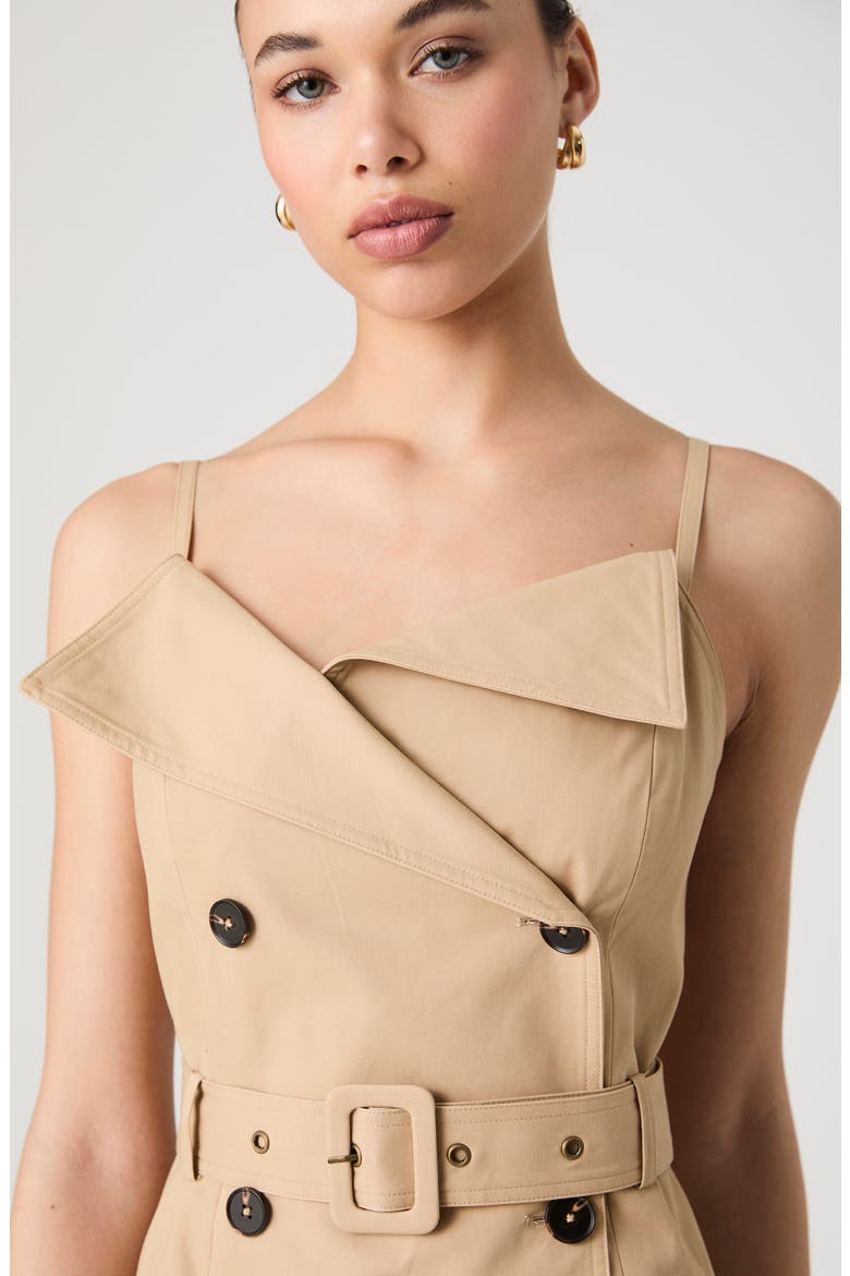 Belted Trench Dress, Alternate, color, KHAKI
