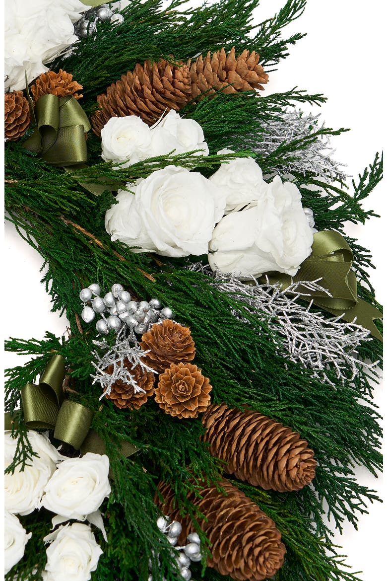 Céleste Eternity Wreath, Alternate, color, WHITE