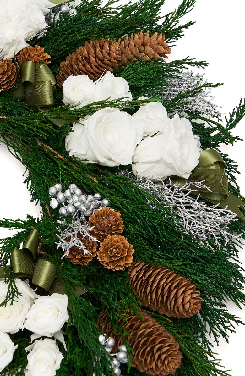 Venus ET Fleur Céleste Eternity Wreath, Alternate, color, White