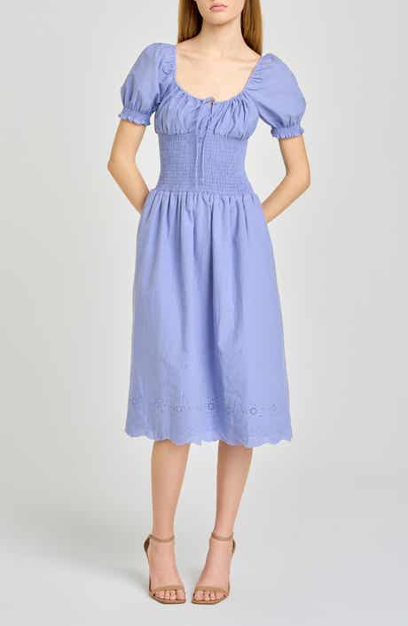 x Hannah Lovey Porter Dahlia Eyelet Detail Cotton Dress (Nordstrom Exclusive)