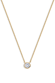 Electric Picks Coco Round Cubic Zirconia Pendant Necklace