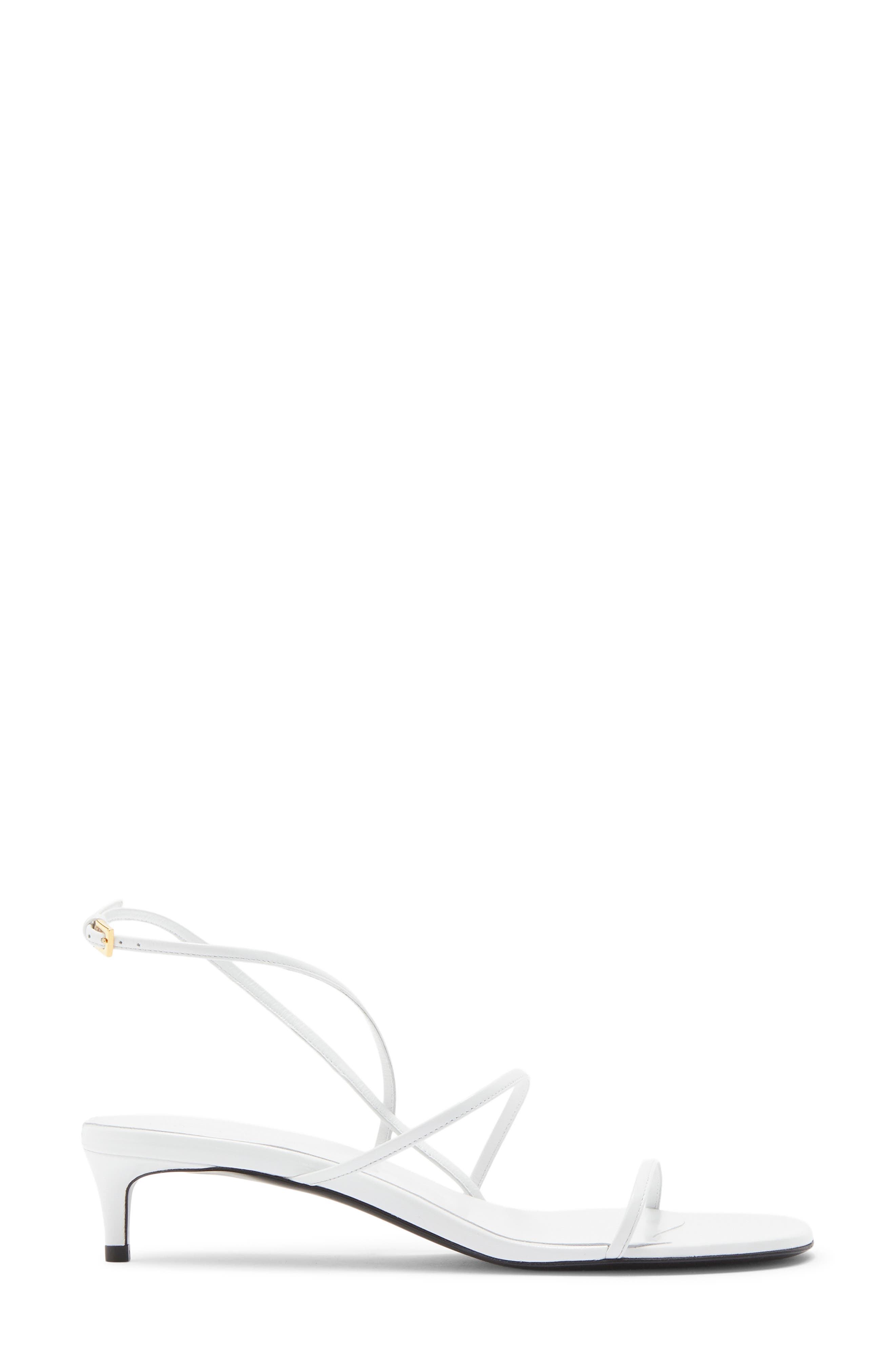 Khaite Loop Kitten Heel Sandal, Alternate, color, Chalk