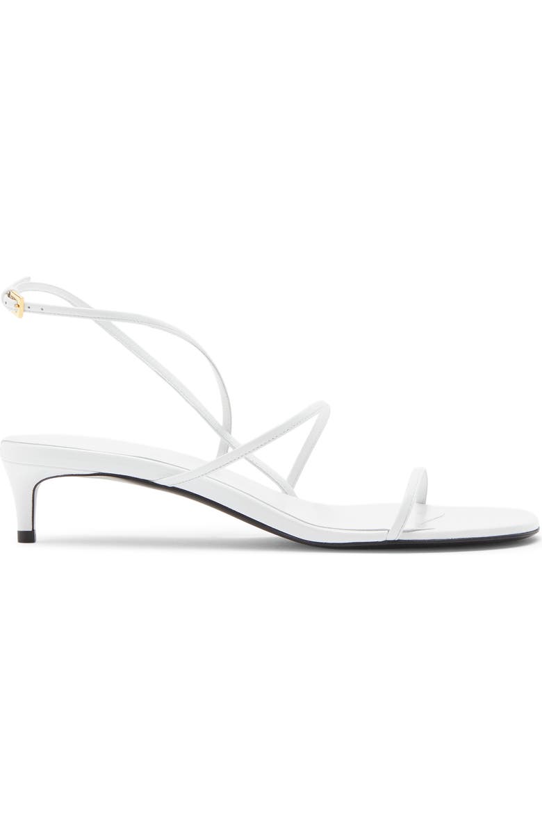 Khaite Loop Kitten Heel Sandal, Alternate, color, Chalk