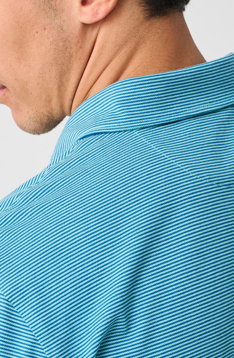 Faherty Movement Stripe Piqué Polo, Alternate, color, 