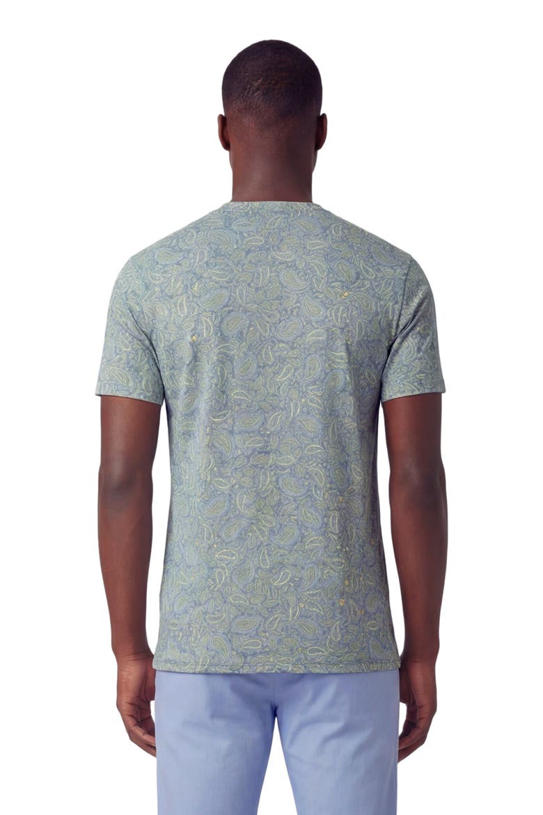 Paisley Pile Mens Vneck Tee, Alternate, color, PAISLEY PILE SUNSHINE