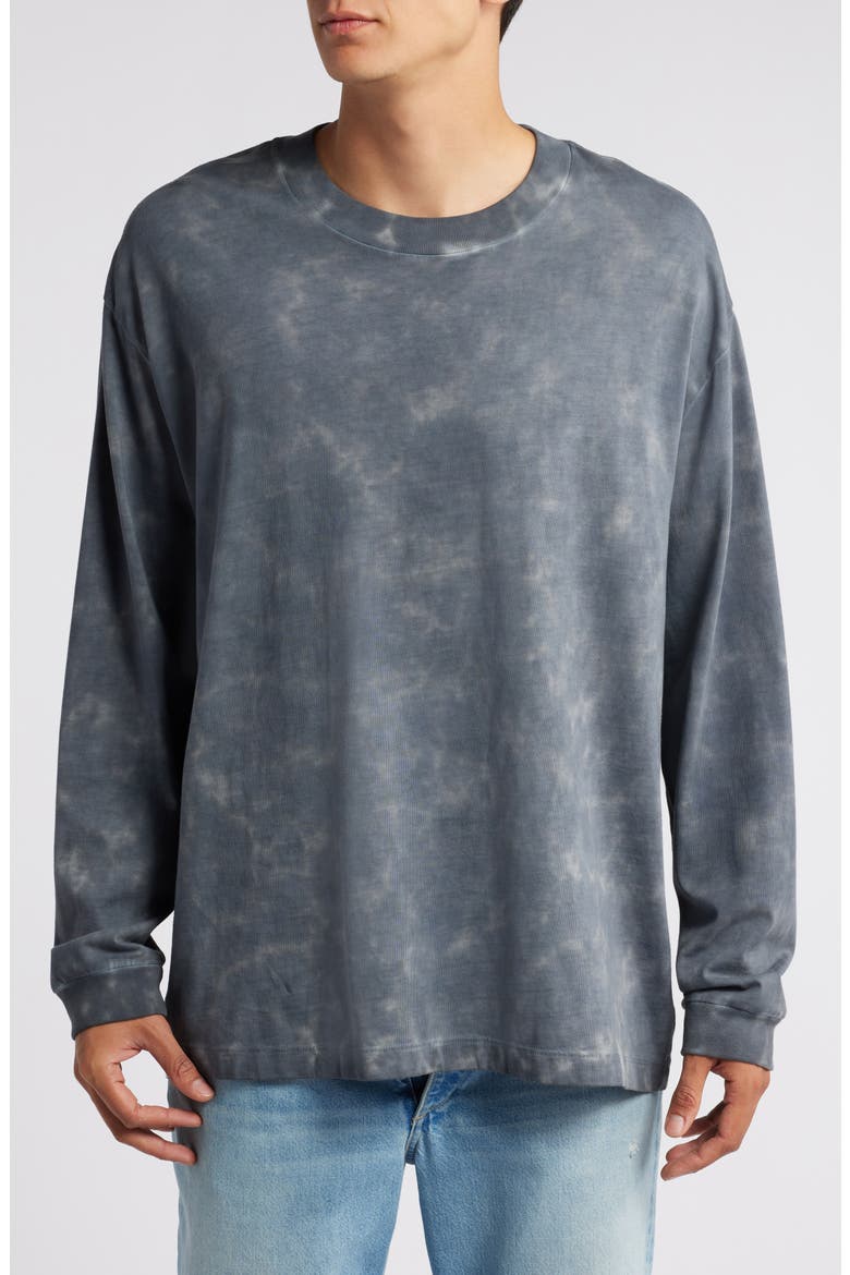 Cliff Washed Tie Dye Long Sleeve T-Shirt, Main, color, OMBRE