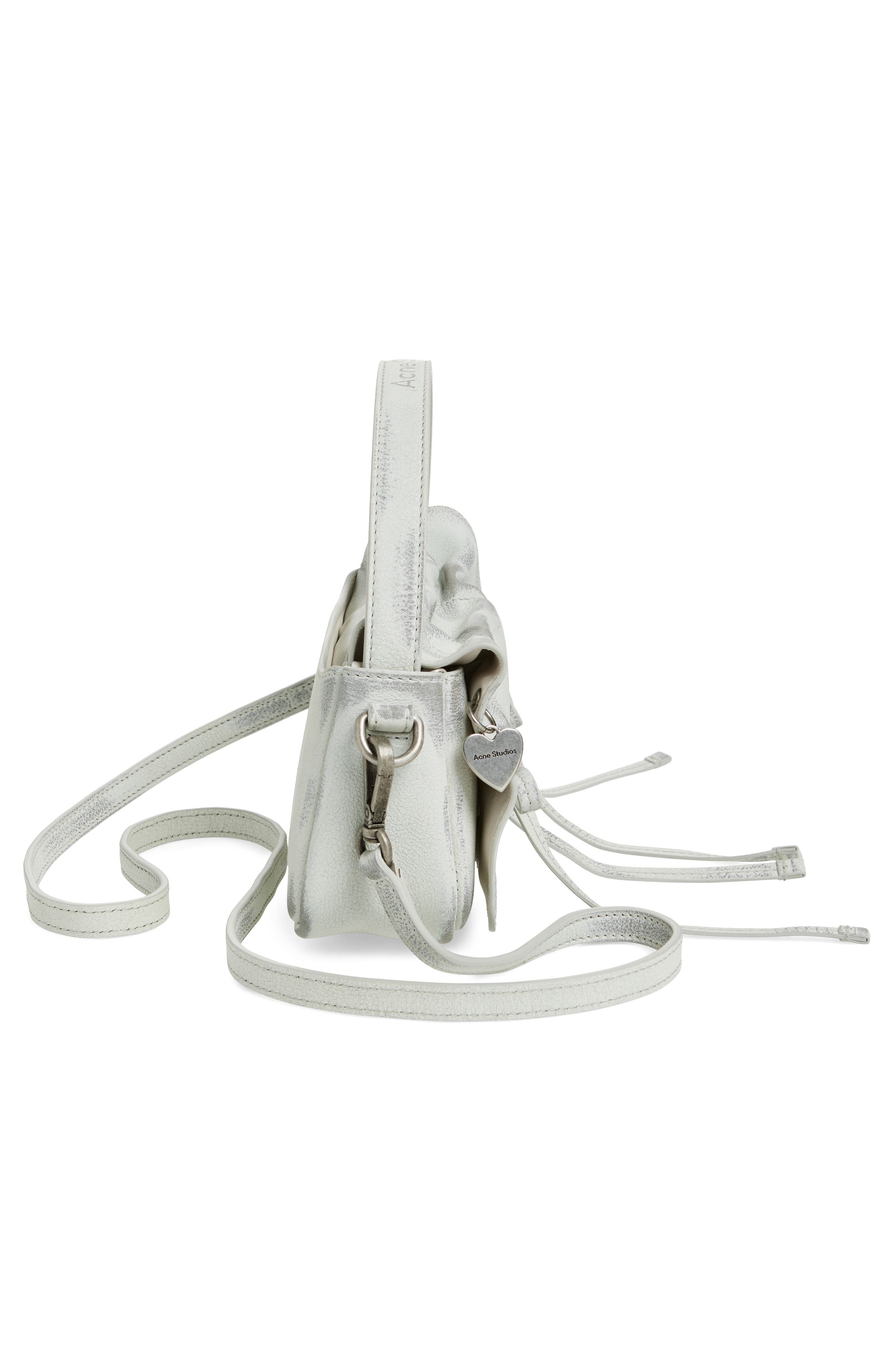 Acne Studios Micro Multipocket Aged Leather Crossbody Bag, Alternate, color, 