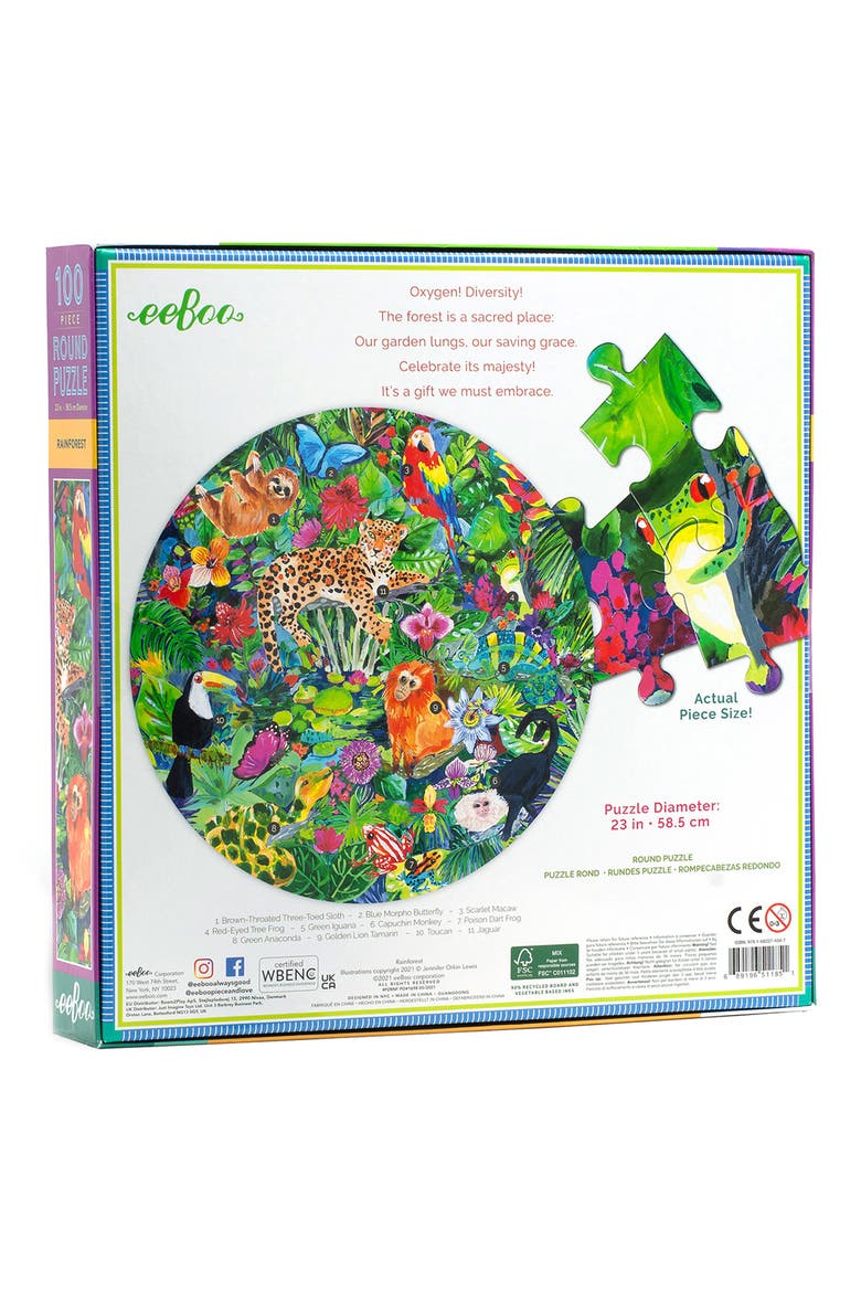 Rainforest 100-Piece Puzzle, Alternate, color, GREEN
