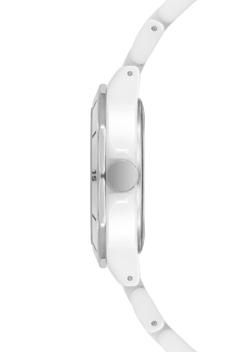 Two-Tone Bracelet Watch, 35mm, Alternate, color, WHITE