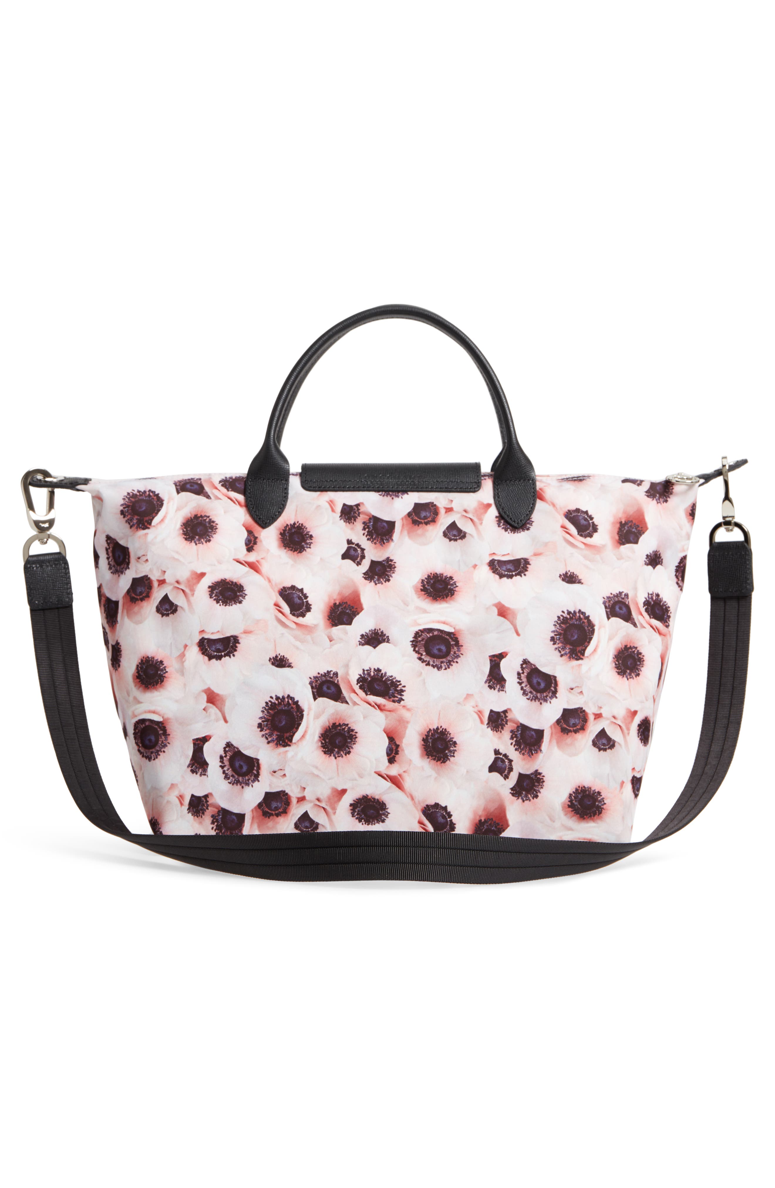 Longchamp Medium Le Pliage Anemone Print Tote, Alternate, color, 