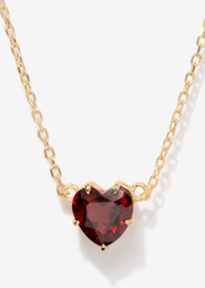 Little Sky Stone Libi Garnet Heart Necklace