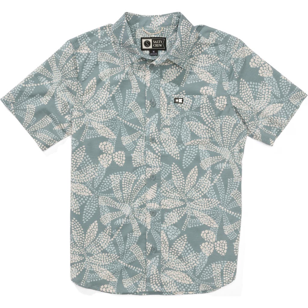 Salty Crew Kids' Drifter Button-up Shirt In Green