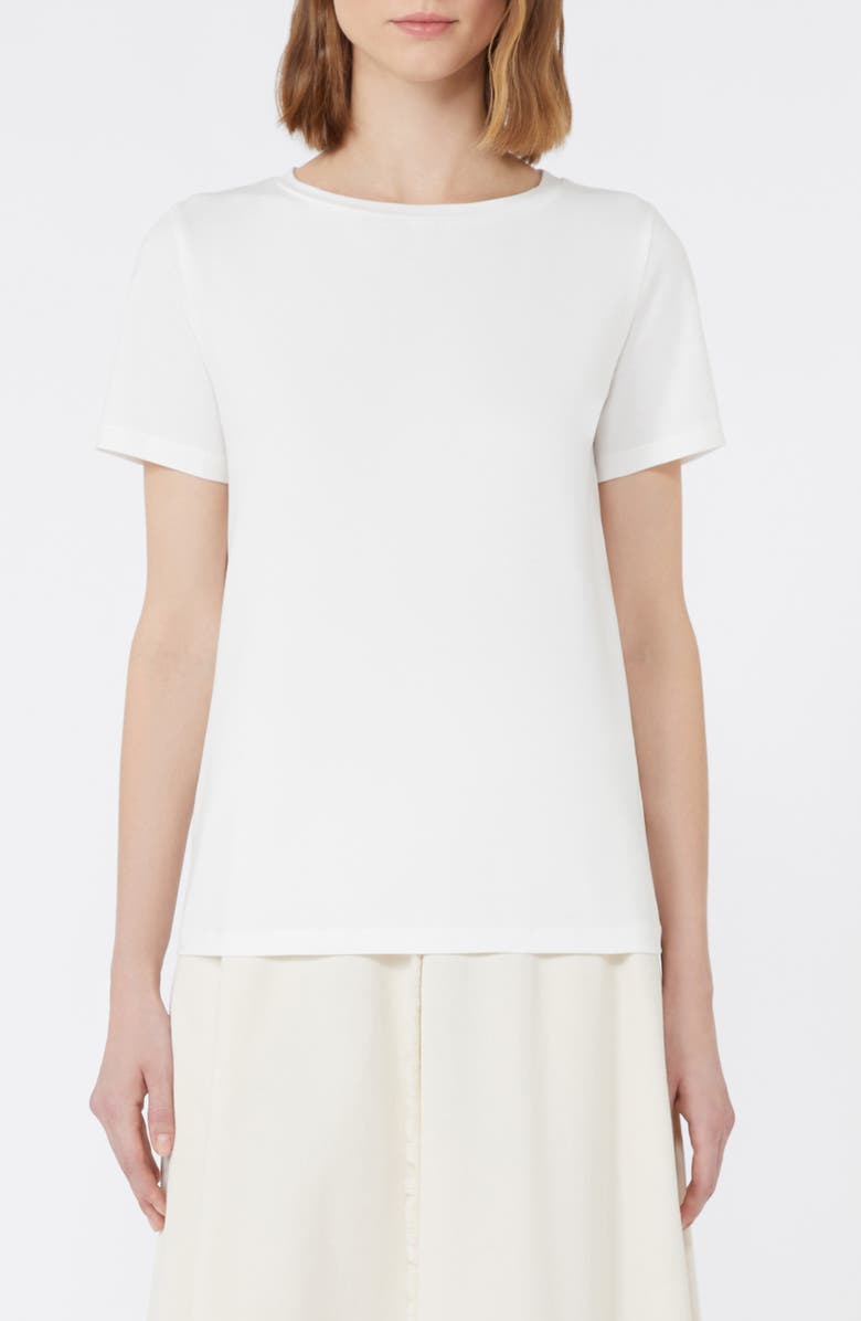 Weekend Max Mara Crewneck Jersey T-Shirt, Main, color, White