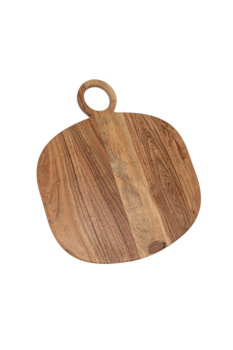 Oval Acacia Wood Oval Cheese and Cutting Board with Handle, Natural, Main, color, Natural