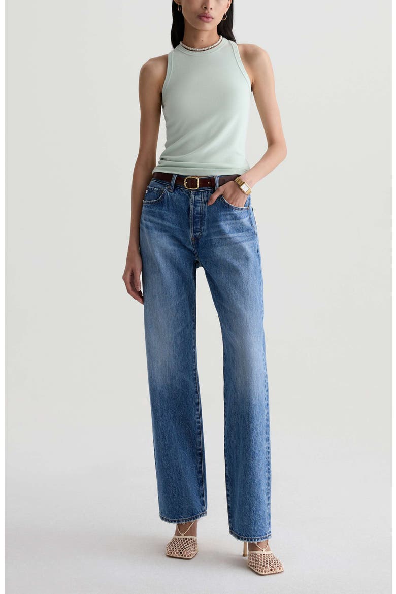 Sydney High Waist Relaxed Straight Leg Jeans, Alternate, color, CANDID